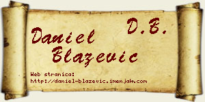 Daniel Blažević vizit kartica